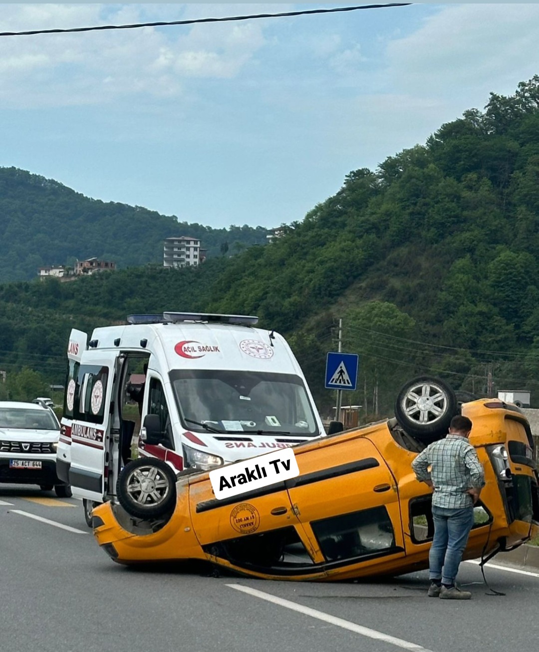 Araklı Kaşıkçı'da Trafik Kazası